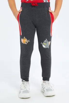 Boys Charcoal Tom And Jerry Jog Pants