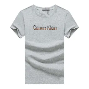 Ck Essential Organic Cotton Script Front Logo-Ash