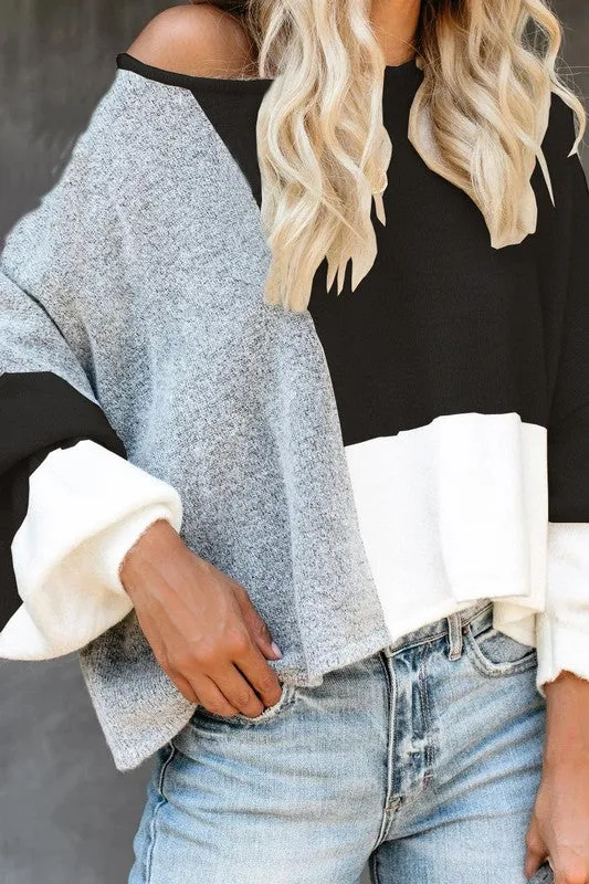 Color Block Fabulous Top Black