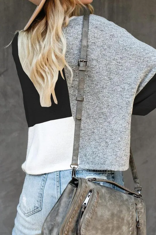 Color Block Fabulous Top Black