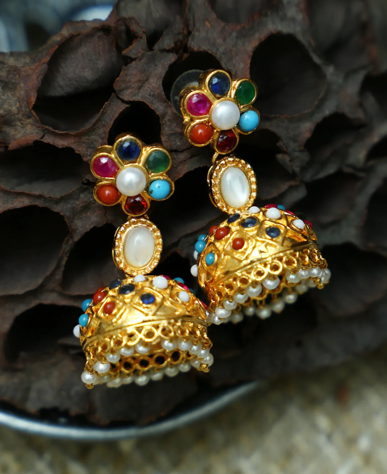 Colorful trendy Jhumkas