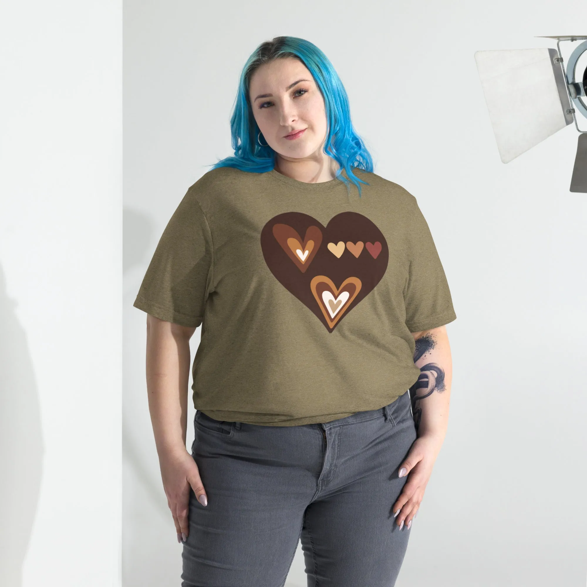DUO MODERN "Brown Hearts" Unisex T-Shirt