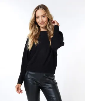 EQ07540 Batwing Sweater W Buttoned Cuff