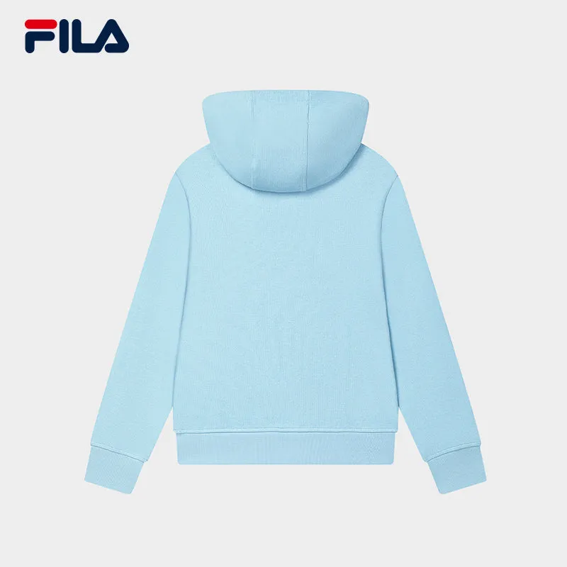 FILA CORE LIFESTYLE WHITE LINE GRENOBLE Women Hoodie (Light Blue)