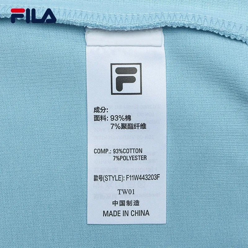 FILA CORE LIFESTYLE WHITE LINE GRENOBLE Women Hoodie (Light Blue)