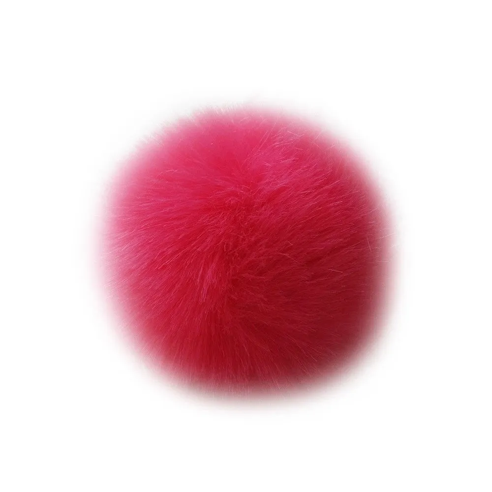 Fluffy Ball Keychain Cute Pompom Simulation Rabbit Fur Ball Key Chain For Car Key Ring Car Bag Pendant Chaveiro Sep23