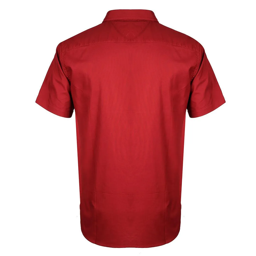 HIF  Camp Collar Short Sleeve Shirt- Wine