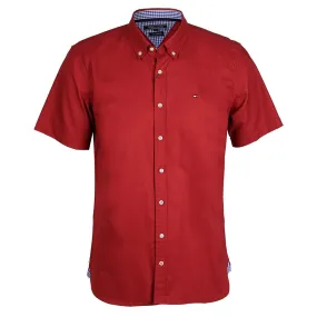 HIF  Camp Collar Short Sleeve Shirt- Wine
