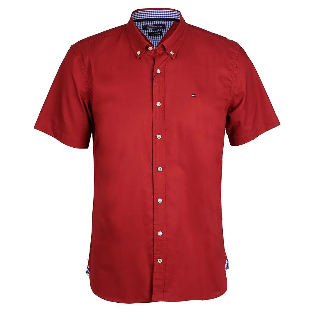 HIF  Camp Collar Short Sleeve Shirt- Wine