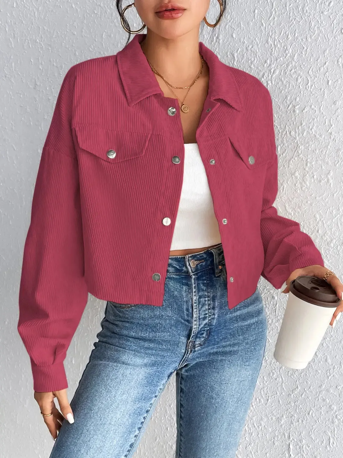 Honey - Snap Down Jacket - Long Sleeve