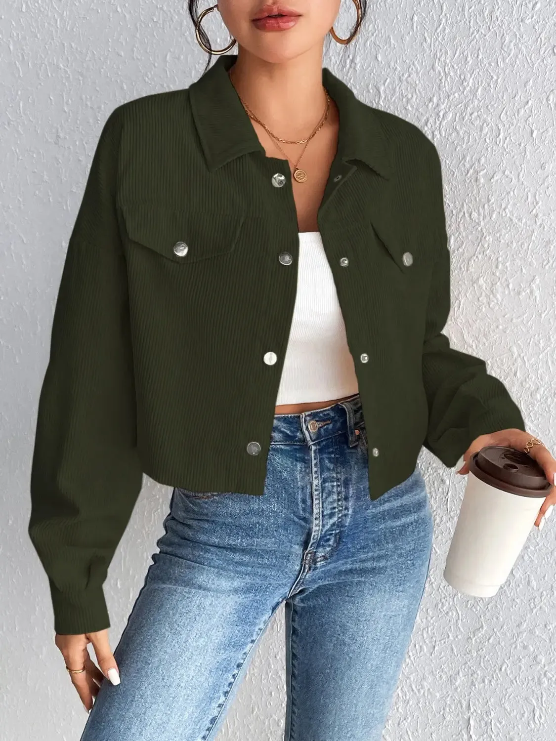 Honey - Snap Down Jacket - Long Sleeve