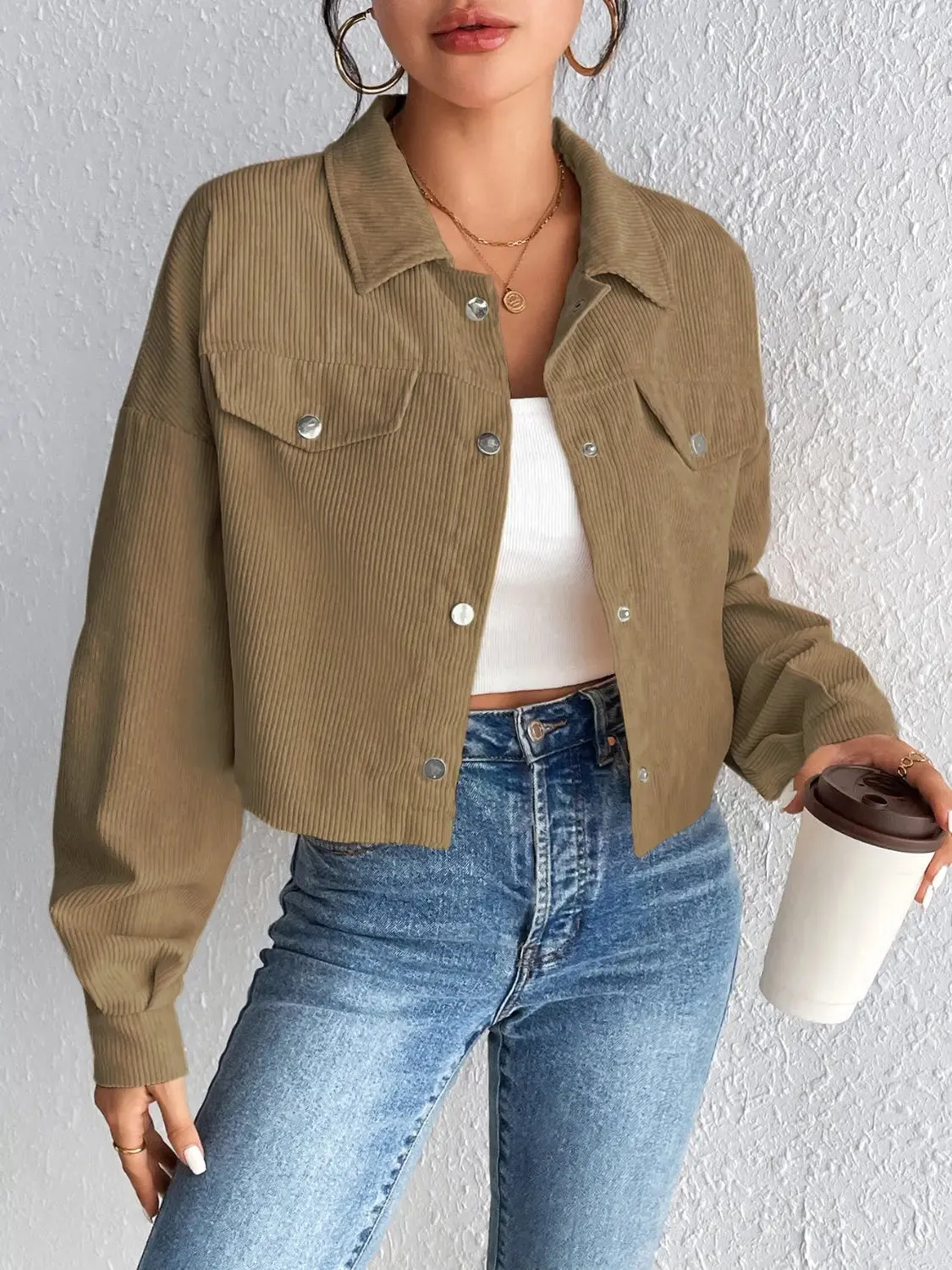 Honey - Snap Down Jacket - Long Sleeve