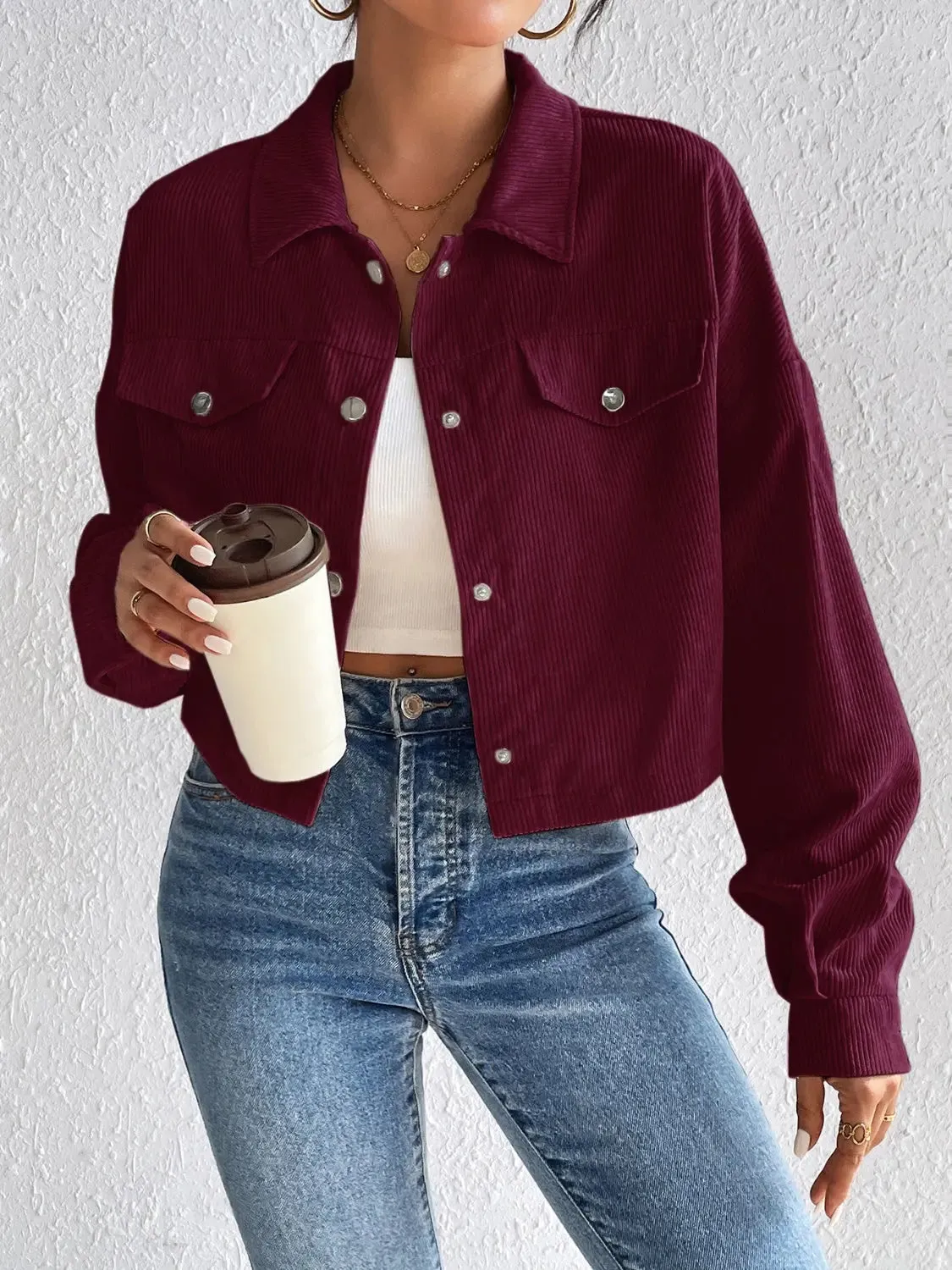 Honey - Snap Down Jacket - Long Sleeve
