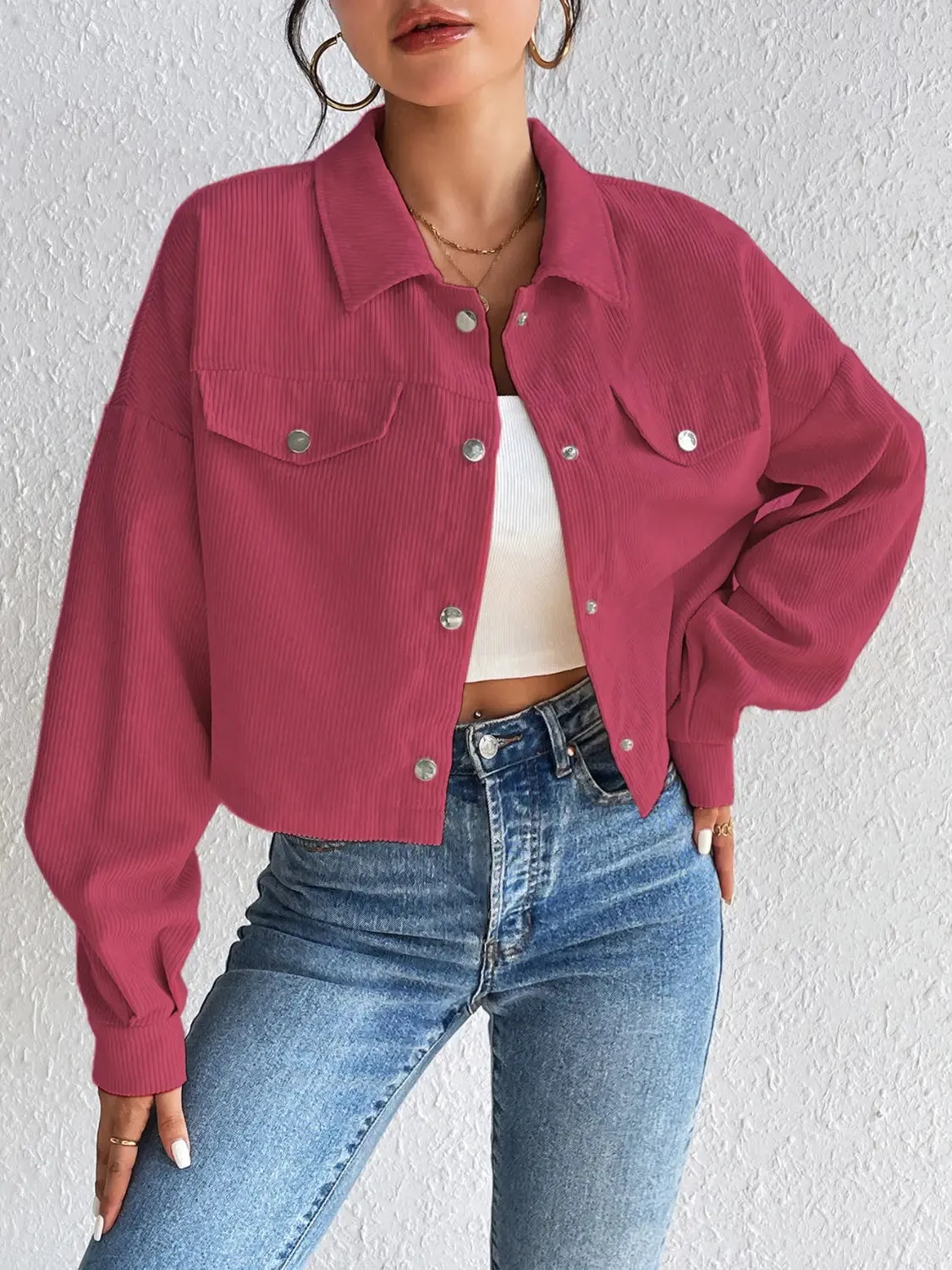 Honey - Snap Down Jacket - Long Sleeve