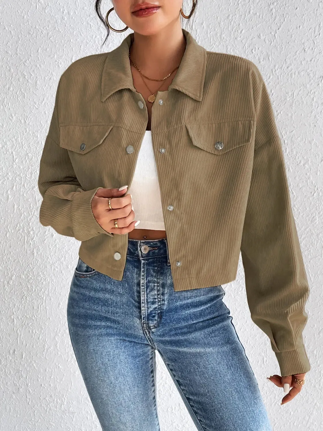 Honey - Snap Down Jacket - Long Sleeve
