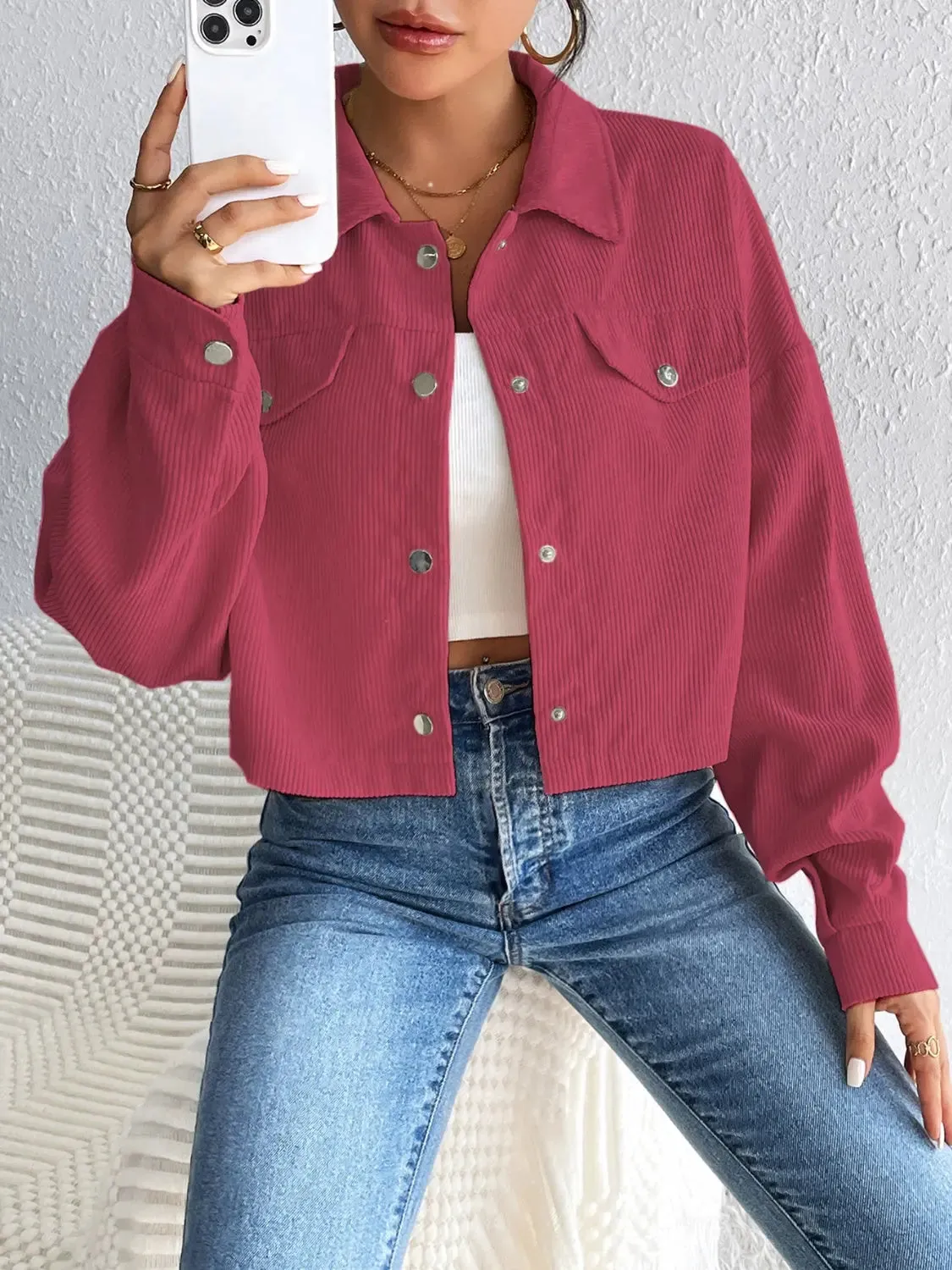Honey - Snap Down Jacket - Long Sleeve