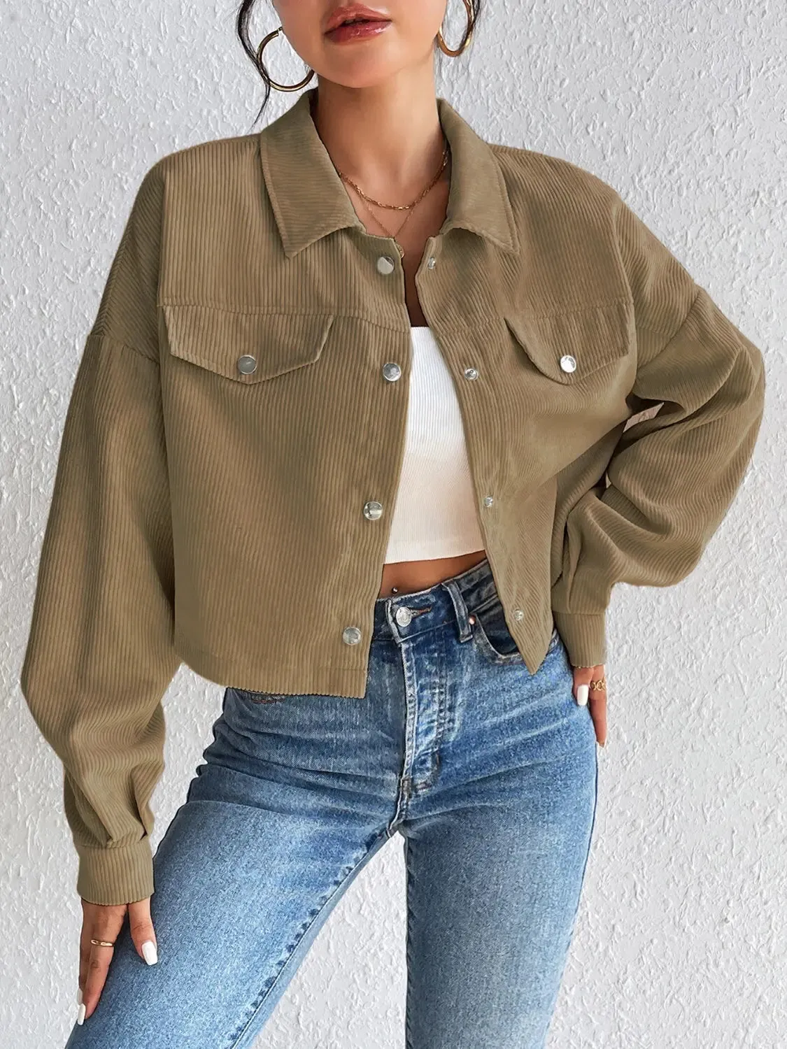 Honey - Snap Down Jacket - Long Sleeve
