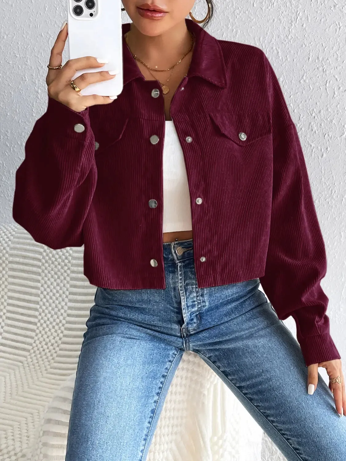 Honey - Snap Down Jacket - Long Sleeve