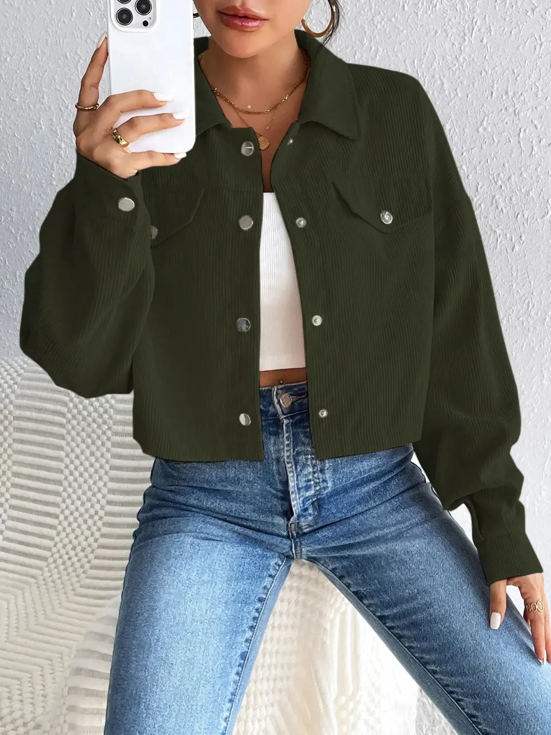 Honey - Snap Down Jacket - Long Sleeve