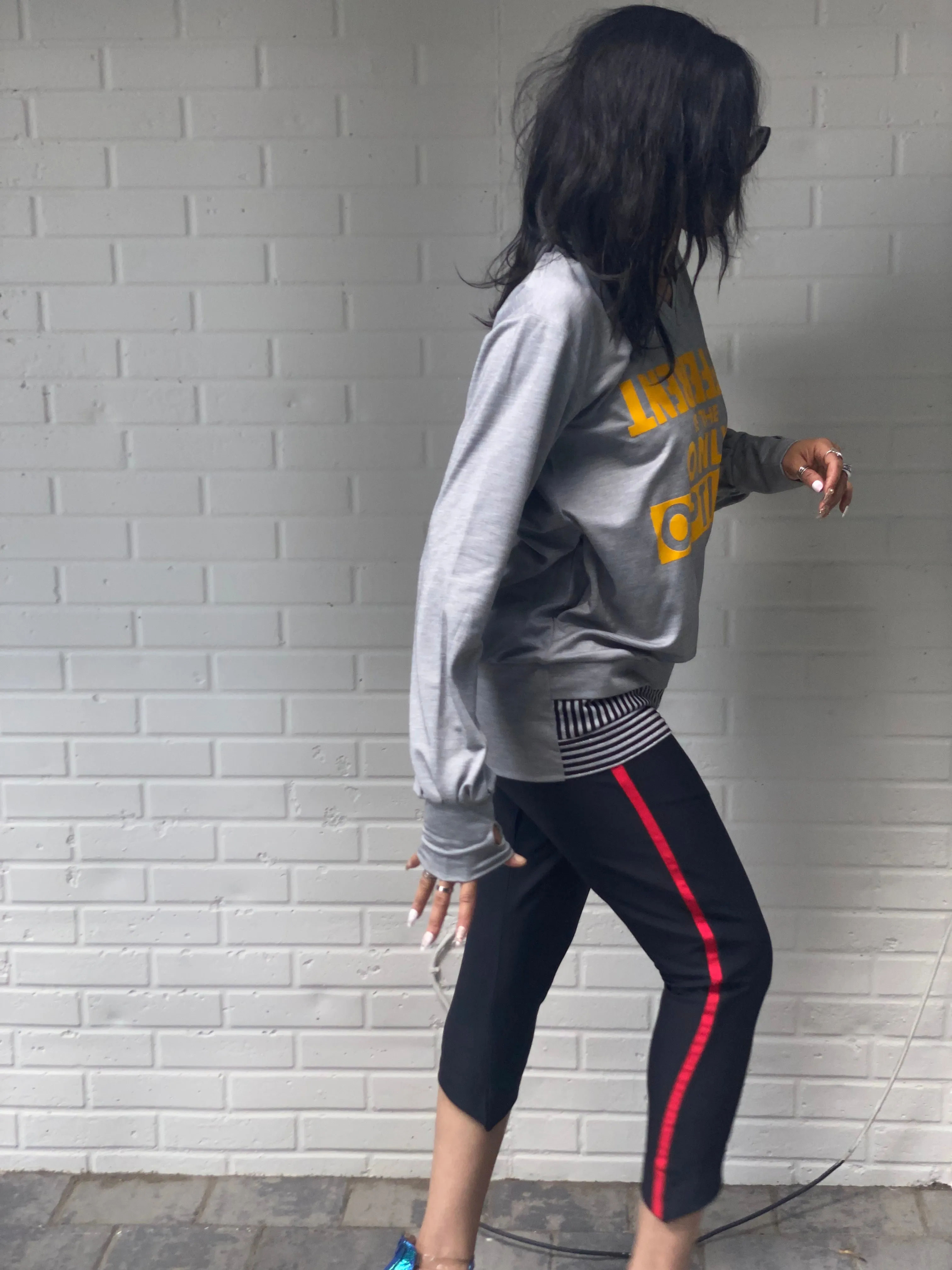 Hooded ‘Different Is The Only Option’ Loose Blouse