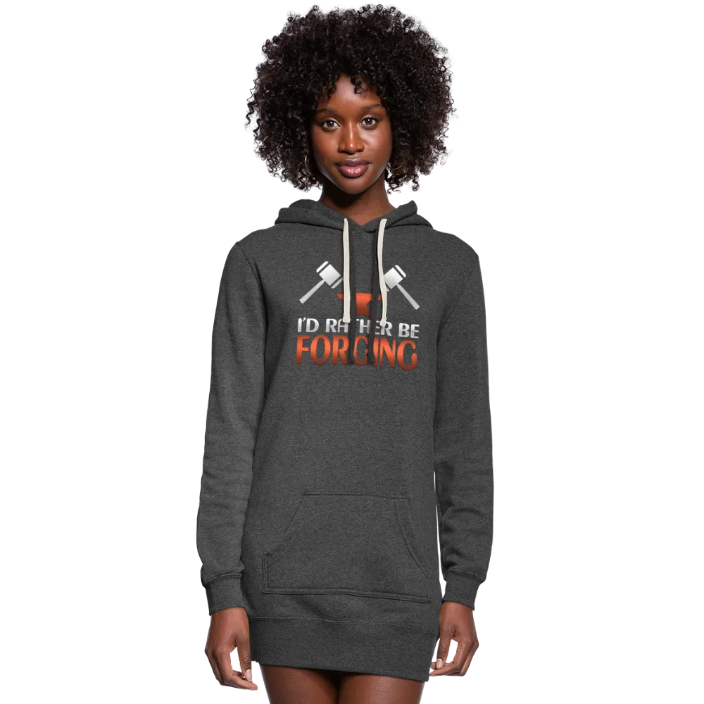 I'd Rather Be Forging Blacksmith Forge Hammer Women's Hoodie Dress