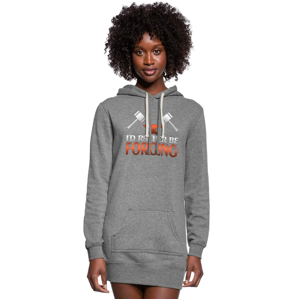I'd Rather Be Forging Blacksmith Forge Hammer Women's Hoodie Dress