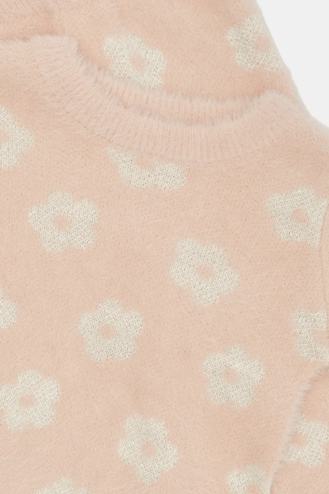 Infant Girls Pink Knitted Casual Set (2 Piece)