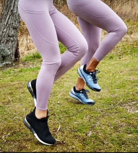Lavender print FYD BASICS Sheer-n-Strappy Sports Bra