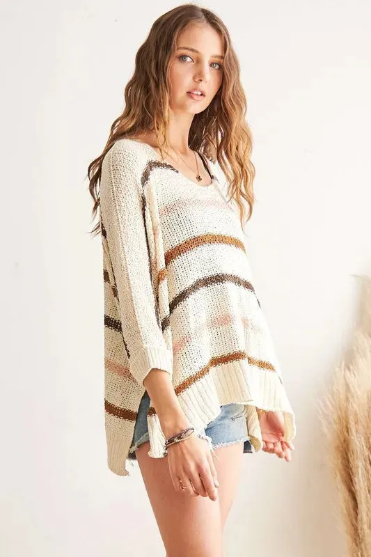 Multi Color Strip Sweater