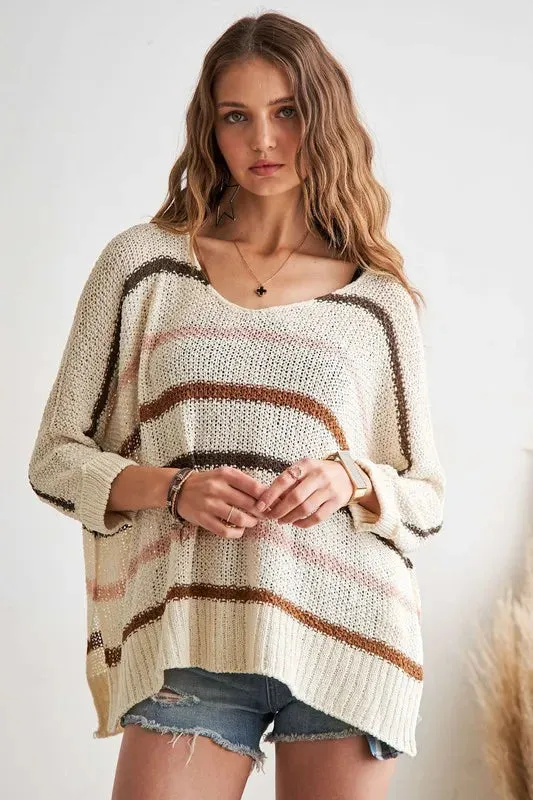 Multi Color Strip Sweater