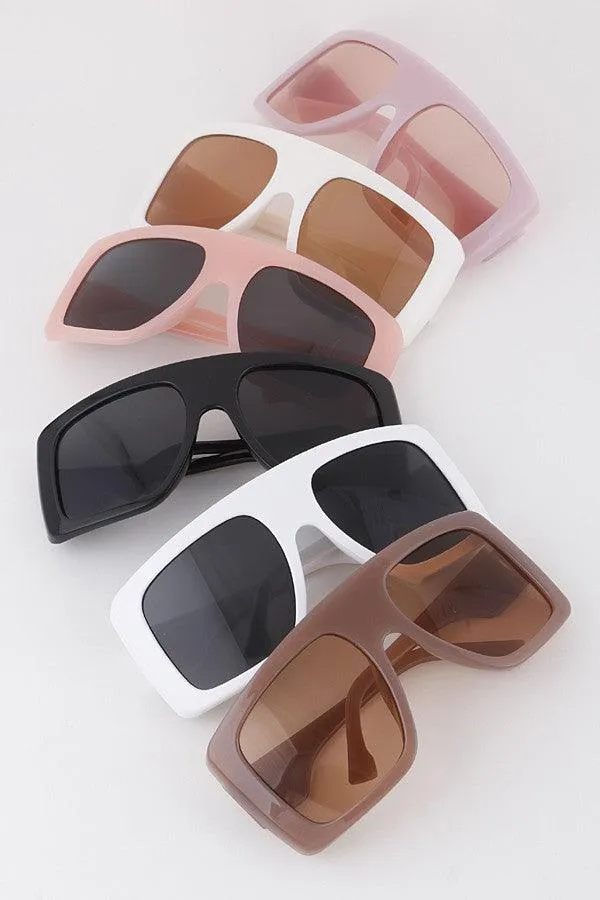 "In Your Barbie Dreams" Oversize Plastic Frame Sunglasses