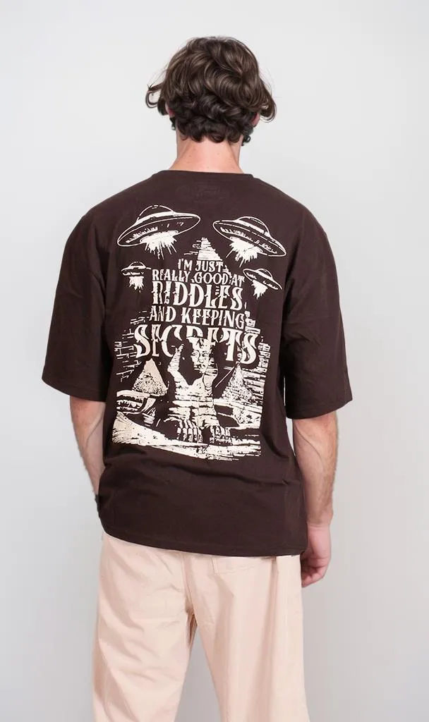 R207682 - Graphic Printed Oversized T-Shirt - Black