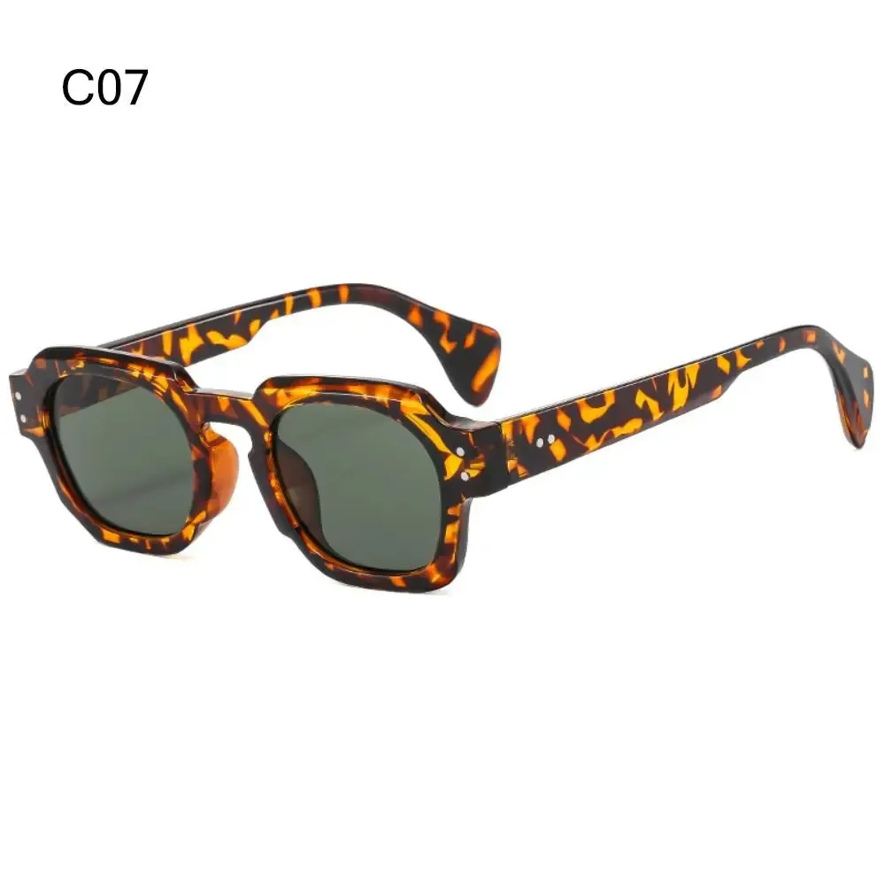 Small Shades UV400 Rivets Sun Glasses Vintage Square Women's Sunglasses Trendy Outdoor Sports Eyewear