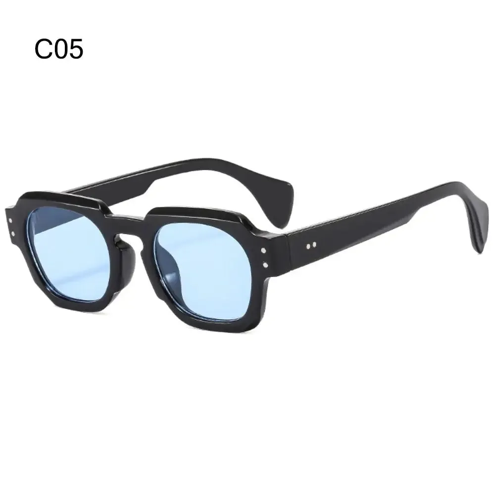 Small Shades UV400 Rivets Sun Glasses Vintage Square Women's Sunglasses Trendy Outdoor Sports Eyewear