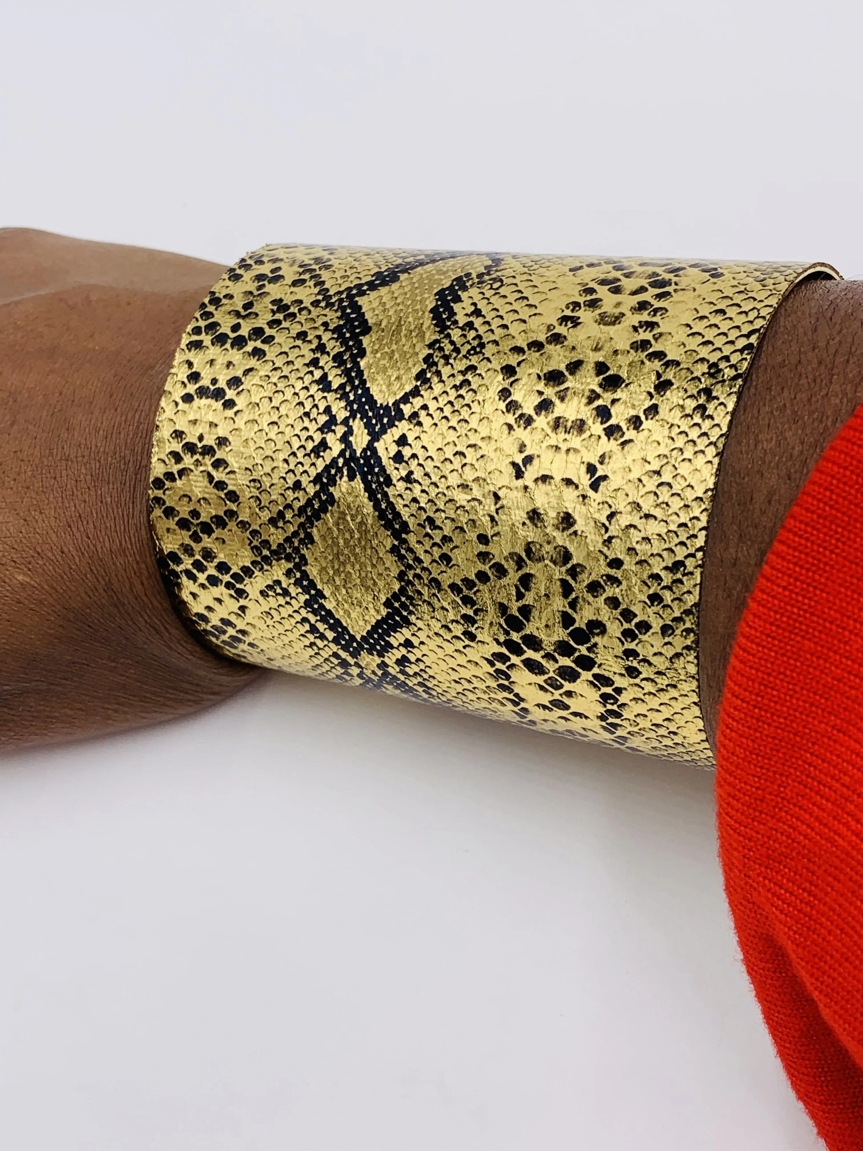 SNAKE PRINT CUFF BRACELET
