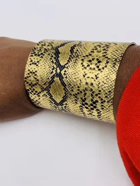 SNAKE PRINT CUFF BRACELET