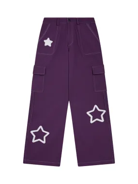 Sneakerhill Vintage Pentagram Multi-Pocket Work Pants - 1815