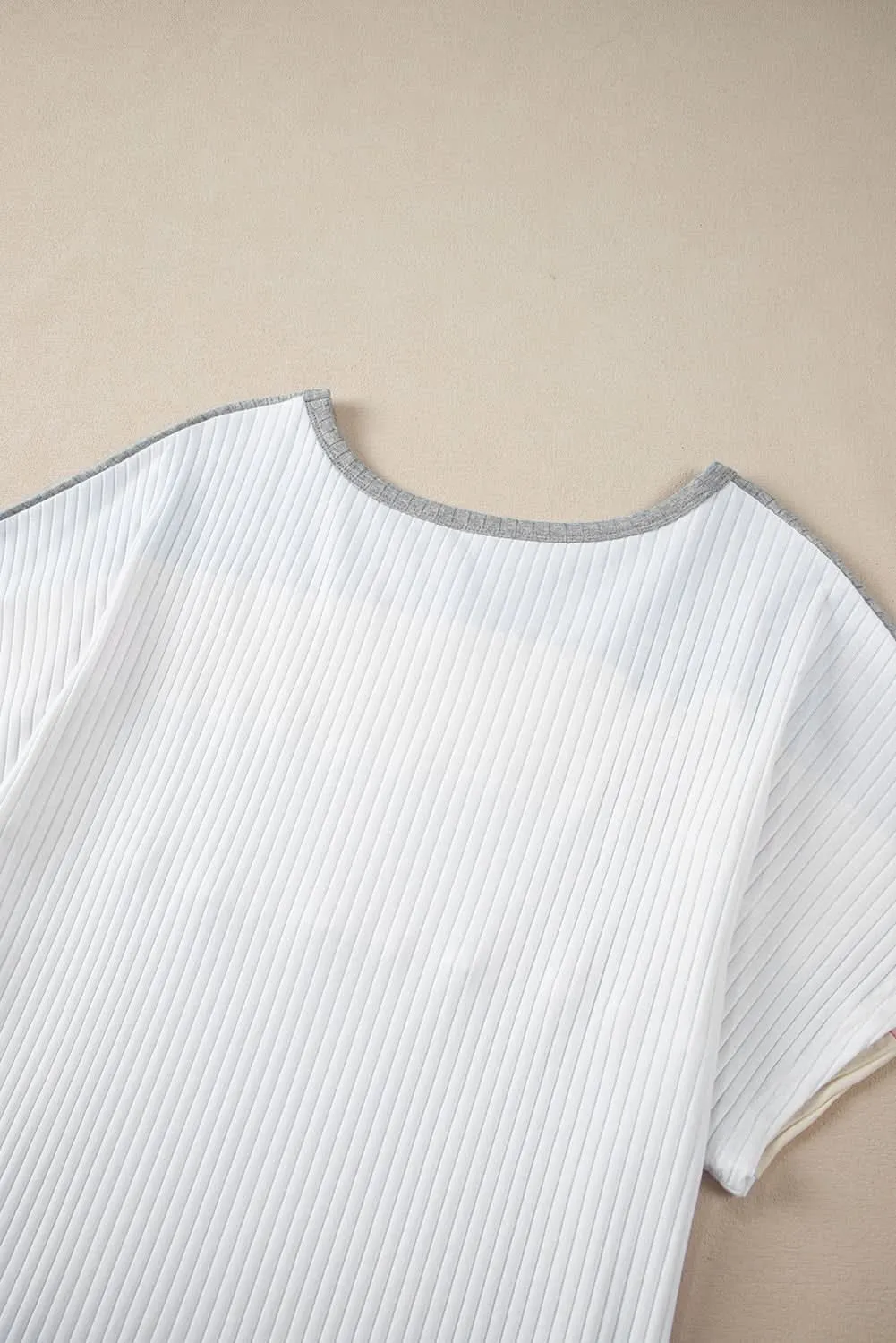 Stylish white batwing tee plus size