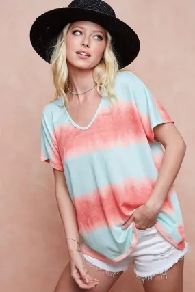 Tiedye Printed Hacci Knit Top