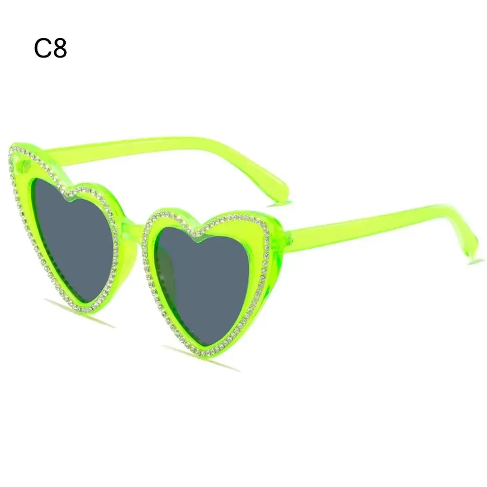 Trending Bling Eyewear Beach Party Glasses Pearls Sun Glasses Shades Heart Sunglasses