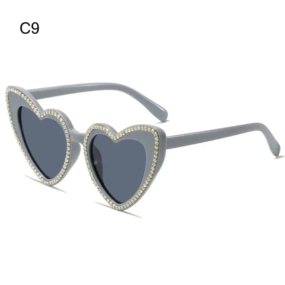 Trending Bling Eyewear Beach Party Glasses Pearls Sun Glasses Shades Heart Sunglasses