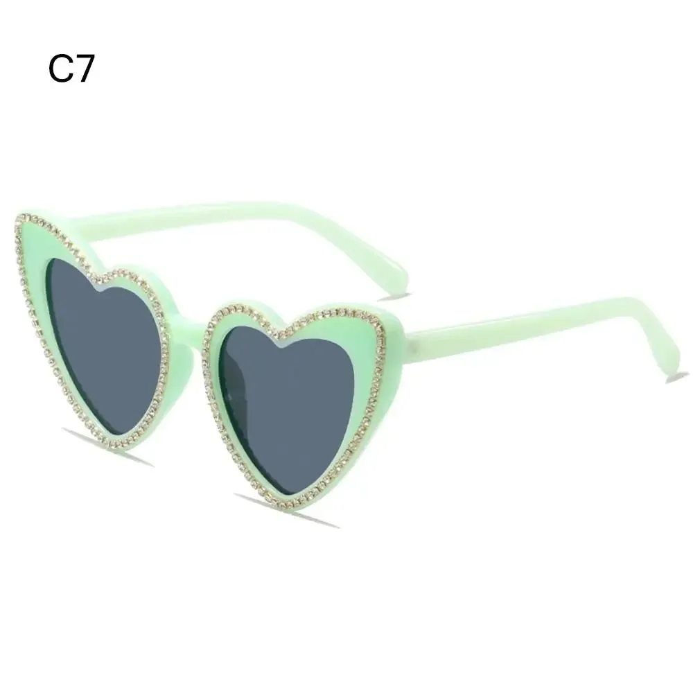 Trending Bling Eyewear Beach Party Glasses Pearls Sun Glasses Shades Heart Sunglasses