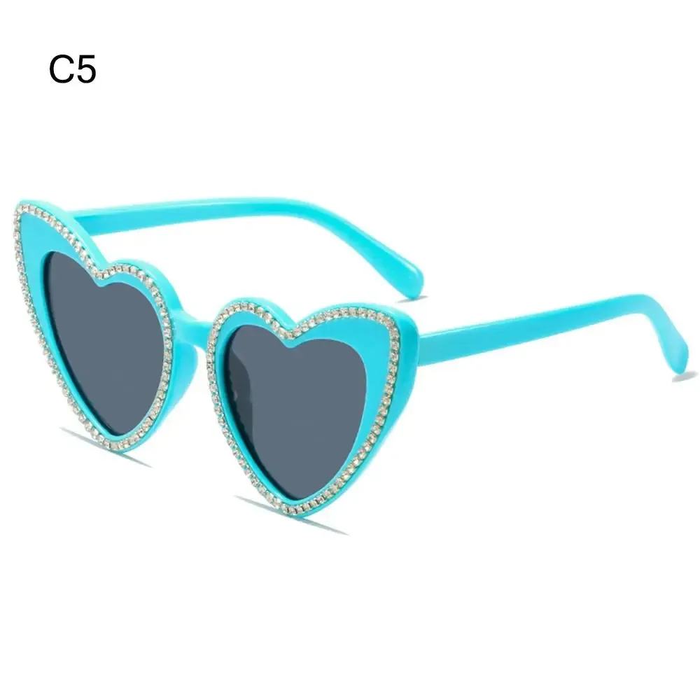 Trending Bling Eyewear Beach Party Glasses Pearls Sun Glasses Shades Heart Sunglasses