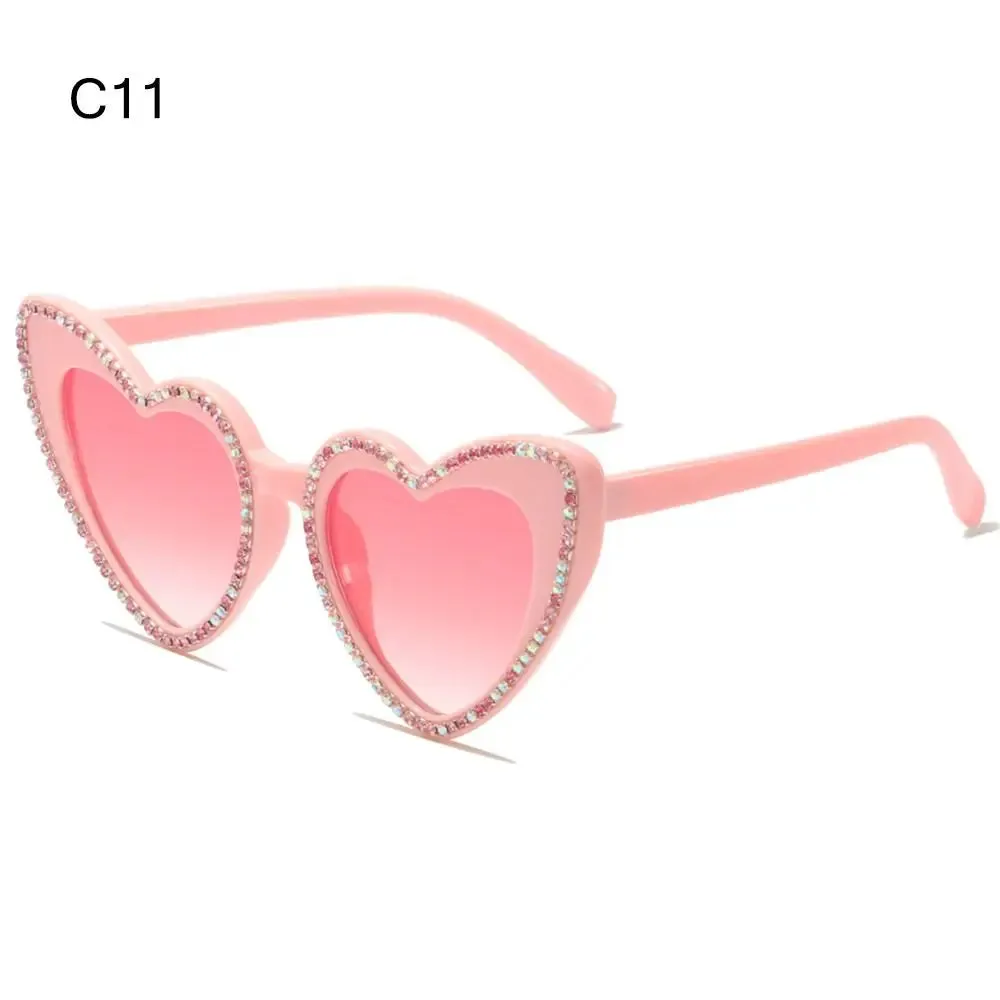 Trending Bling Eyewear Beach Party Glasses Pearls Sun Glasses Shades Heart Sunglasses