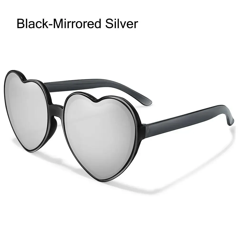 Trendy Heart Shaped Sunglasses for Women Party Cosplay Glasses UV400 Protection Eyewear Summer Beach Shades Cycling Sunglasses