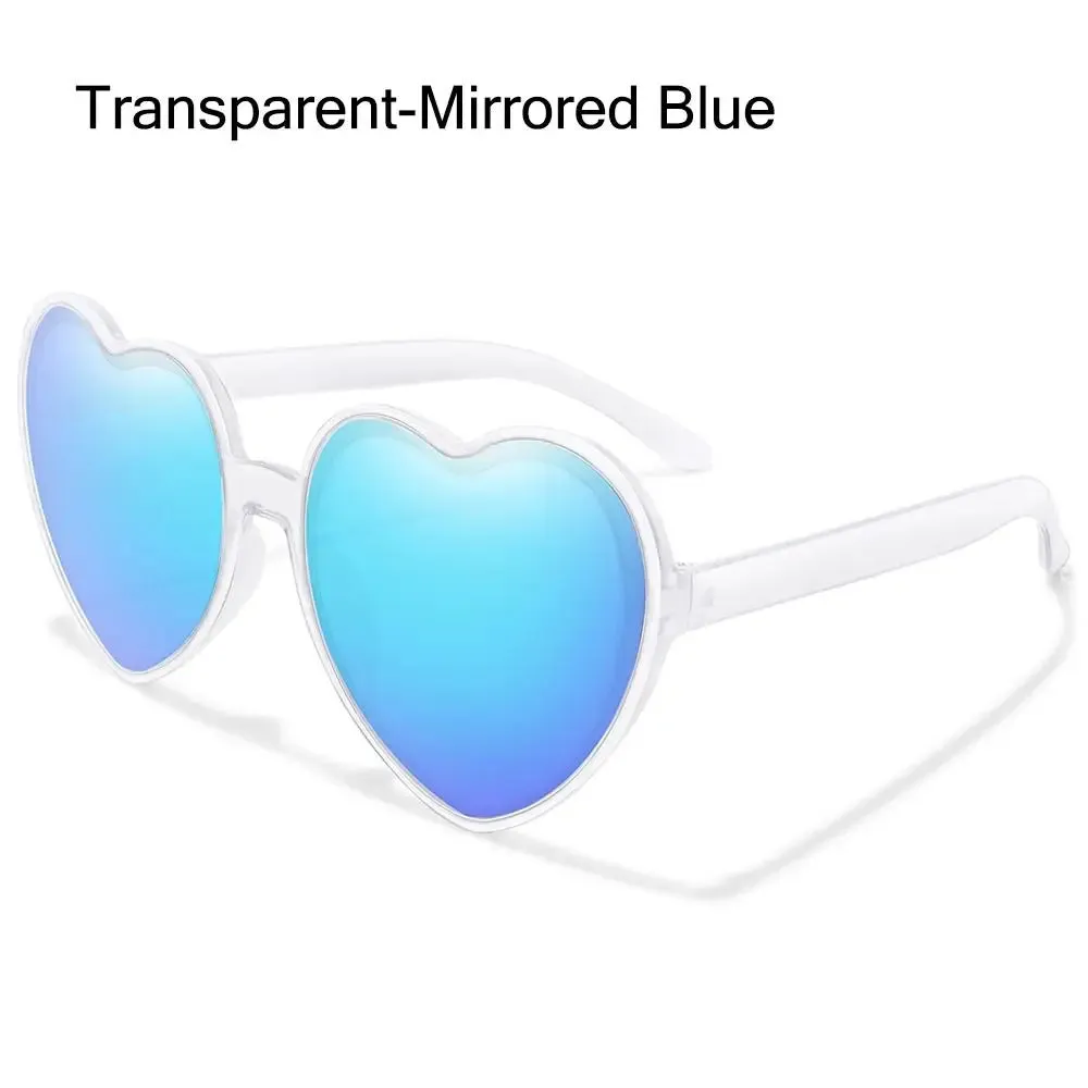 Trendy Heart Shaped Sunglasses for Women Party Cosplay Glasses UV400 Protection Eyewear Summer Beach Shades Cycling Sunglasses