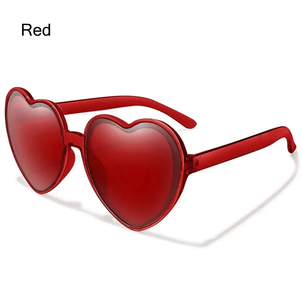 Trendy Heart Shaped Sunglasses for Women Party Cosplay Glasses UV400 Protection Eyewear Summer Beach Shades Cycling Sunglasses
