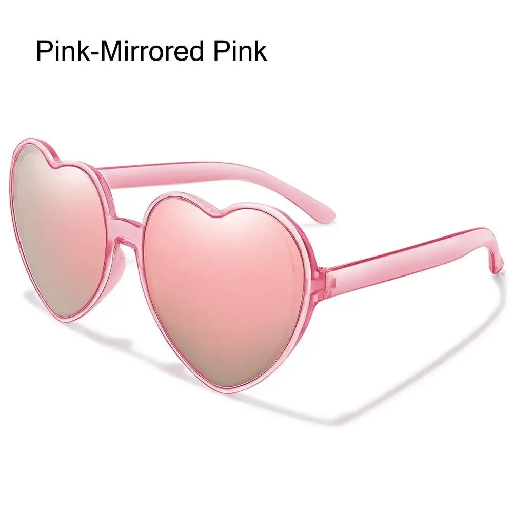 Trendy Heart Shaped Sunglasses for Women Party Cosplay Glasses UV400 Protection Eyewear Summer Beach Shades Cycling Sunglasses