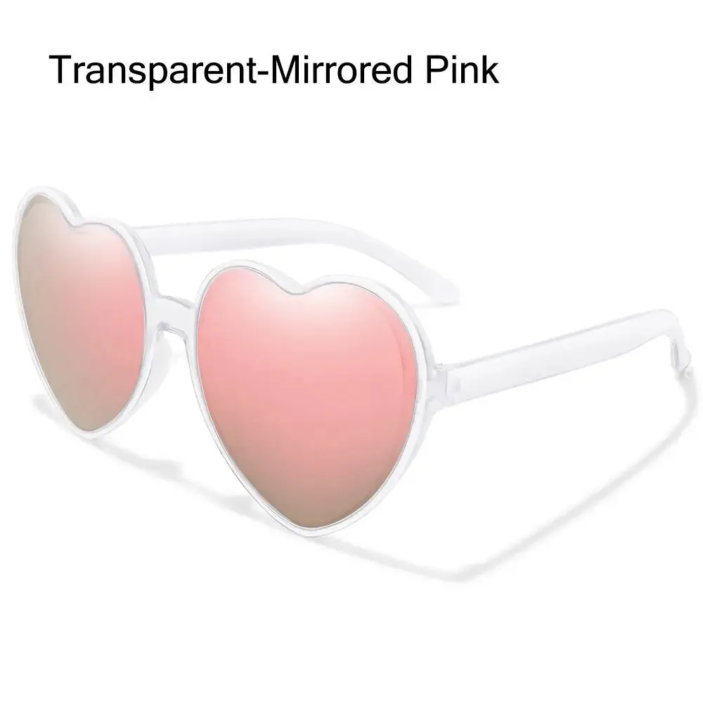 Trendy Heart Shaped Sunglasses for Women Party Cosplay Glasses UV400 Protection Eyewear Summer Beach Shades Cycling Sunglasses