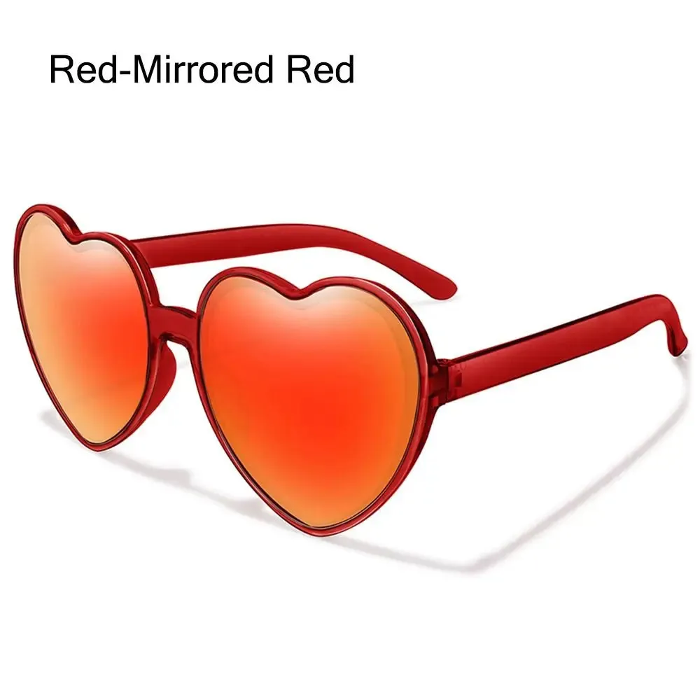 Trendy Heart Shaped Sunglasses for Women Party Cosplay Glasses UV400 Protection Eyewear Summer Beach Shades Cycling Sunglasses